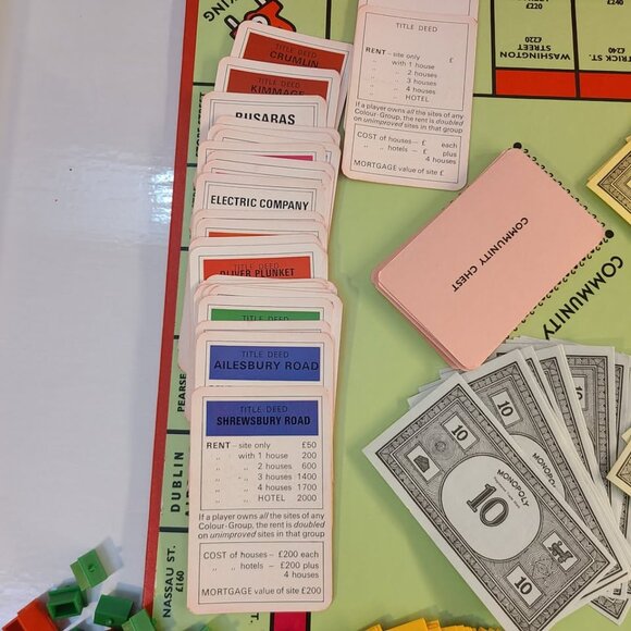 Vintage Monopoly Irish Edition 1970s (Missing 2 Pawns) - Picture 7 of 10